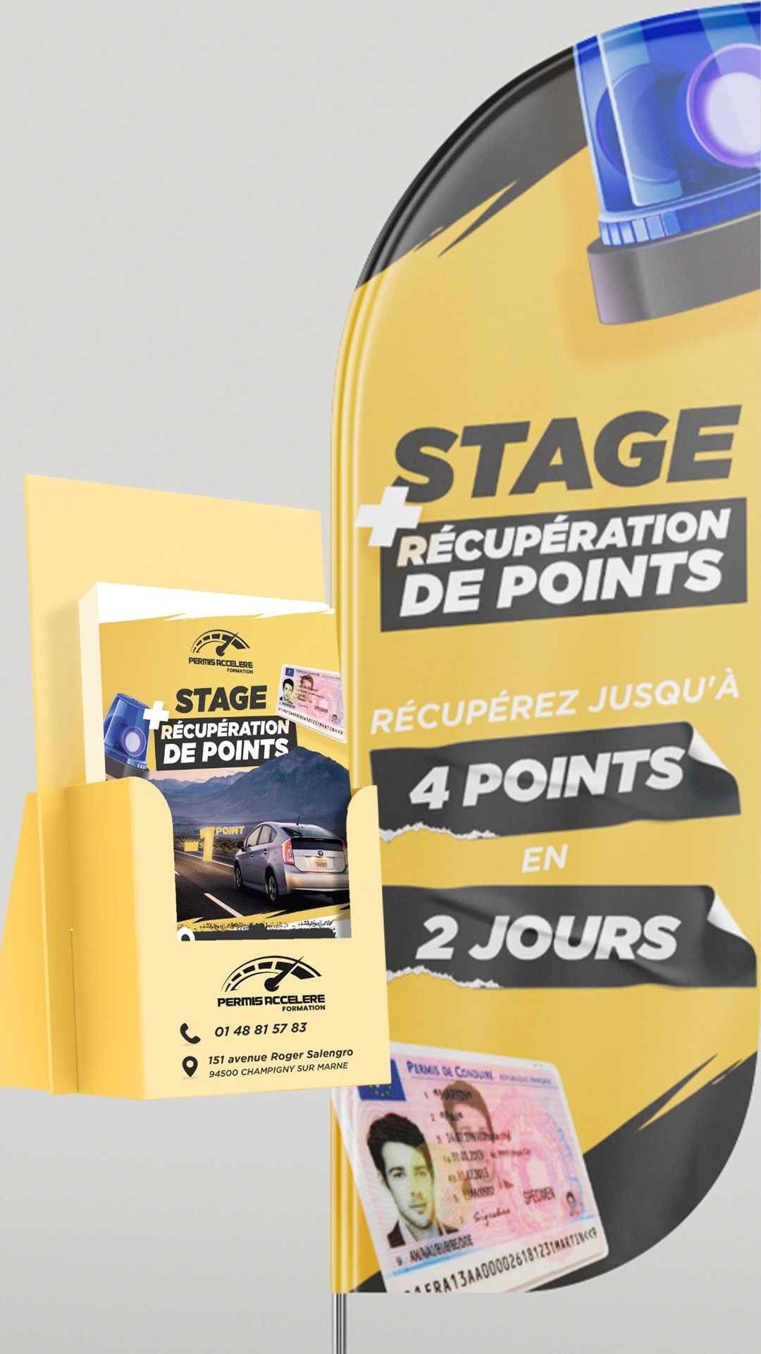 Mockup d'une réalisation de ZeAstronaut sur le projet Permis Accéléré