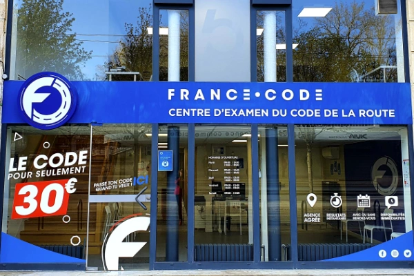 Facade du centre d'examen France Code de Dijon
