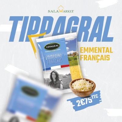 Post réseaux sociaux : Promotion sur l'emmental français Tippagral